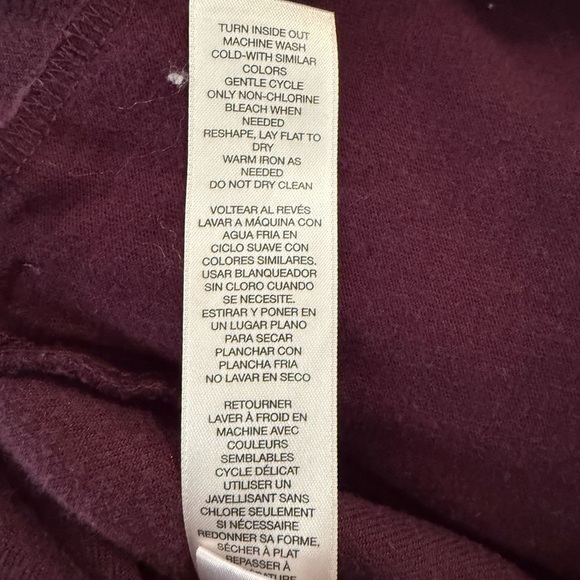 Zenergy By Chicos Plum Color Velour Zip Up in Size 0 (Small) - Picture 9 of 10